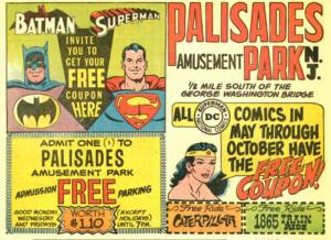 A DC Comics ad insert for Palisades Park, via tomheroes.com