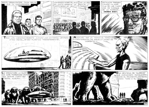 Panels from El Eternauta.  As recently as 2009, there have been rumours of a film adaptation of the classic time-travel comic.